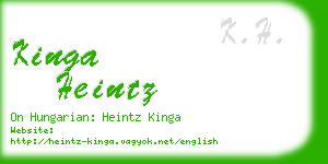 kinga heintz business card